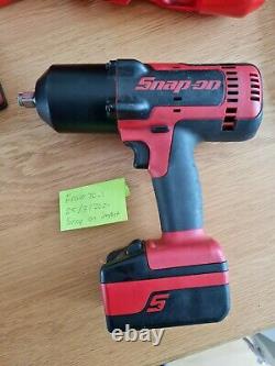 Snap on 1/2 battery impact gun/wrench 18v and 2 batteries CT8850