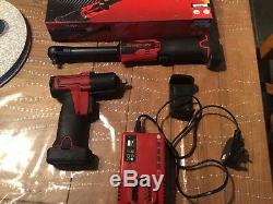 Snap on 3/8 Impact Wrench Nut Gun And Long Neck Ratchet