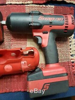 Snap-on Lithium Ion Ct8850 1/2 impact Wrench Gun Two Batt. & Charger Great Cond
