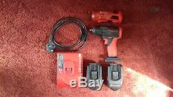 Snap on impact gun Set 1/2 + 3/8 with charger and 2 batteries + x2 wrench covers