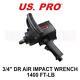 Us Pro Tools 3/4 Dr Air Impact Wrench Gun, 1327ft-lb 1800nm For Sockets 8524