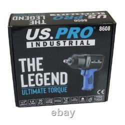 US Pro Tools 1/2 Air Impact Wrench Gun 1700NM of Nut Busting Torque 2.2KG