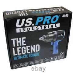 US Pro Tools 3/4 Air Impact Wrench Gun 2500NM of Nut Busting Torque 3.74KG