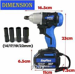 21v Cordless Impact Wrench Driver 420nm Electric Rattle Nut Gun 1/2with Batterie