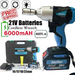 21v Cordless Impact Wrench Gun 1/2 Inch Driver Sockets Tool Carry Bag / Batterie