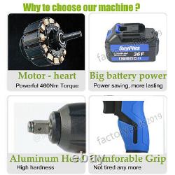 Dayplus 23048 21v 1/2 Drive Cordless Impact Wrench Gun Or Spare Battery Royaume-uni