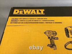 Dewalt Dck206p1 20v Max Clé D'impact/grease Gun Combo Sans Fil 2 Kit D'outil