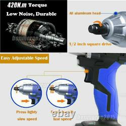 Impact Gun Torque Impact Driver Power Tool Ratchet Rattle Nut Electric