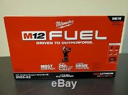 Milwaukee 2555-22 M12 Fuel Stubby Sans Fil 1/2 Gun Kit D'entraînement D'impact Clé