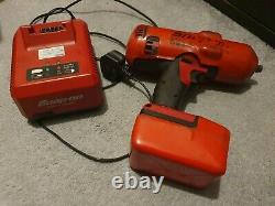 Snap On 18v Impact Wrench Gun Charger Avec Bottes 1/2 Inch Cteu7850