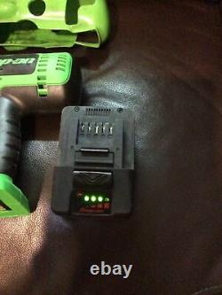 Snap On Tools Ct7850g 1/2 Impact Gun Wrench 2 Batteries Charger Reconditionné