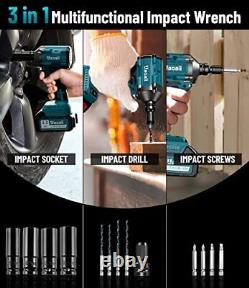 Uaoaii Clé D'impact Sans Fil Compact 1/2 Power Impact Gun Brushless 420 Ft-l